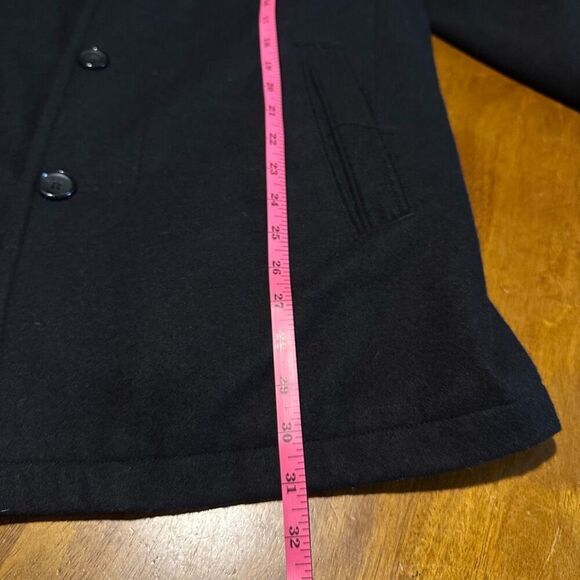 Michael Kors Mens Black Wool Blend Coat Jacket Lined Professional Size Large - Picture 8 of 9